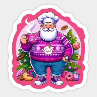 Chef Around The Christmas Tree Sticker